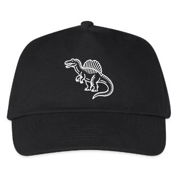Stegosaurus Linienkunst - Kinder Basecap - Schwarz - Vorne