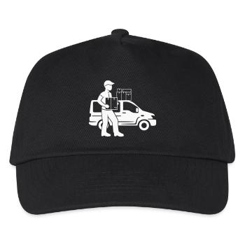 Lieferheld Paketclipart - Kinder Basecap - Schwarz - Vorne