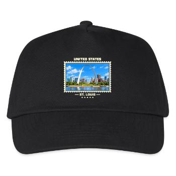Vereinigte Staaten St. Louis Vintage Reisemarke - Kinder Basecap - Schwarz - Vorne