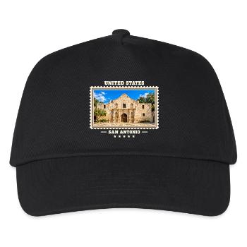 Vereinigte Staaten San Antonio Vintage Reisemarke - Kinder Basecap - Schwarz - Vorne