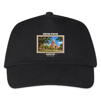 Vereinigte Staaten Austin Vintage Reisemarke - Kinder Basecap - Schwarz - Vorne