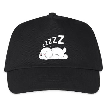 Bichon Frise Hund - Kinder Basecap - Schwarz - Vorne