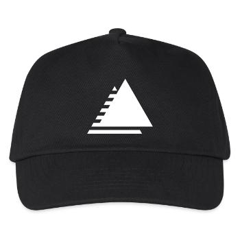Minimalistisches gestuftes Dreieck - Kinder Basecap - Schwarz - Vorne