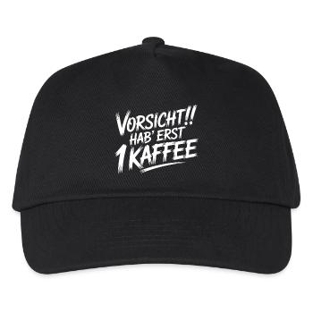 Morgenmuffel Kaffee - Kinder Basecap - Schwarz - Vorne