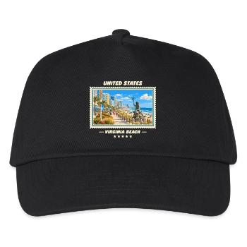 Vereinigte Staaten Virginia Beach Vintage Marke - Kinder Basecap - Schwarz - Vorne