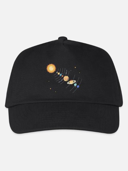 Sonnensystem: die Sonne und acht Planeten - Kinder Basecap - Schwarz
