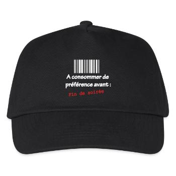 T-shirt Humour célibataire : A consommer - Casquette de baseball Enfant - noir - Devant