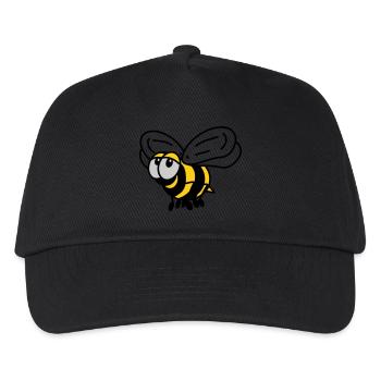 Biene - Kinder Basecap - Schwarz - Vorne