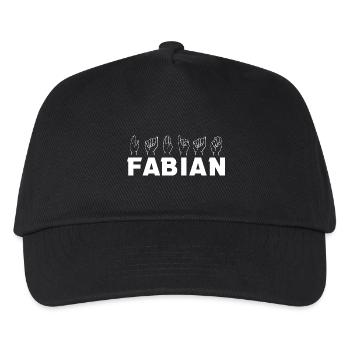Sign language Fabian - Kids’ Baseball Cap - black - Front