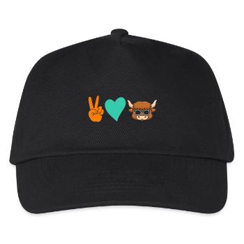 Bovins de buffle Bœufs - Casquette de baseball Enfant - noir - Devant