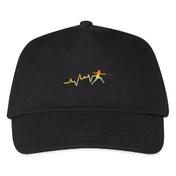 Fencing Heartbeat Fencing - Kids’ Baseball Cap - black - Front
