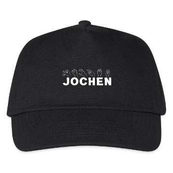Sign language Jochen - Kids’ Baseball Cap - black - Front