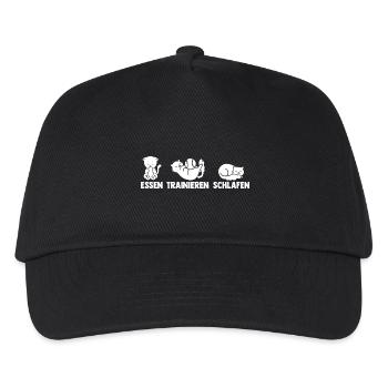 Baseballspieler Baseball - Kinder Basecap - Schwarz - Vorne