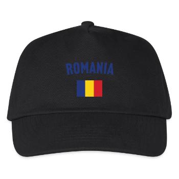 Rumänien Flagge - Kinder Basecap - Schwarz - Vorne