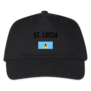St Lucia Flag - Kids’ Baseball Cap - black - Front