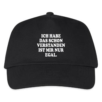 ich habe das schon verstanden ist mir nur egal - Kinder Basecap - Schwarz - Vorne