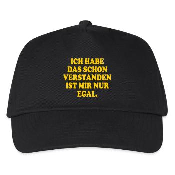 ich habe das schon verstanden ist mir nur egal - Kinder Basecap - Schwarz - Vorne