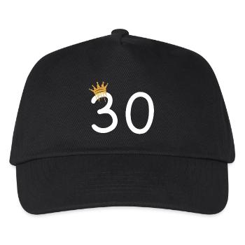 30 - Kids’ Baseball Cap - black - Front
