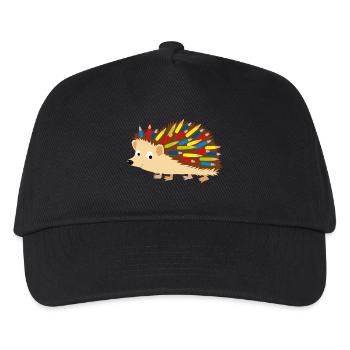 Hedgehog colored pencil - Kids’ Baseball Cap - black - Front