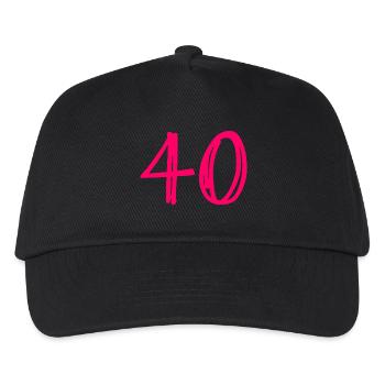 40 JAHRE. 40-jähriges Jubiläum. GEBURTSTAG 40 JAHRE. 40 - Kinder Basecap - Schwarz - Vorne