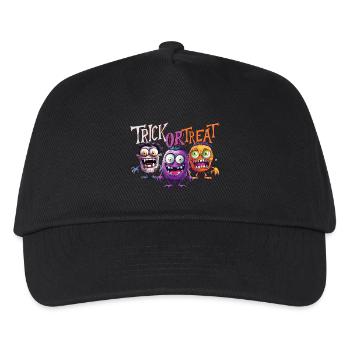 Halloween Monster Trick Or Treat Süß Gruselig - Kinder Basecap - Schwarz - Vorne