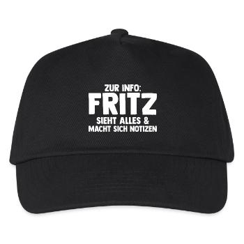 Fritz - Kinder Basecap - Schwarz - Vorne