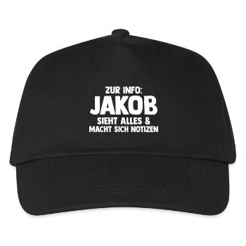 Jacob - Casquette de baseball Enfant - noir - Devant