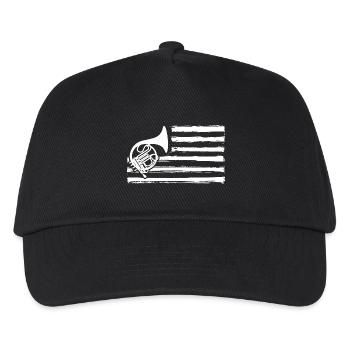 Horn player French horn - Kids’ Baseball Cap - black - Front