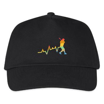 Baseballspieler Evolution Baseball - Kinder Basecap - Schwarz - Vorne