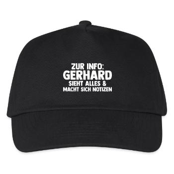 Gerhard - Kinder Basecap - Schwarz - Vorne