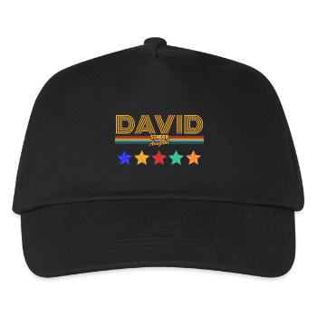 David - Kids’ Baseball Cap - black - Front