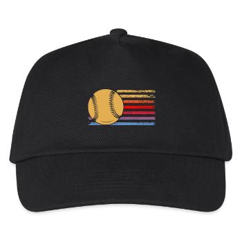 Baseballspieler Baseball - Kinder Basecap - Schwarz - Vorne