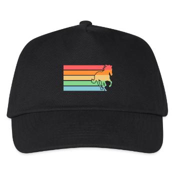 Riding Horse - Kids’ Baseball Cap - black - Front