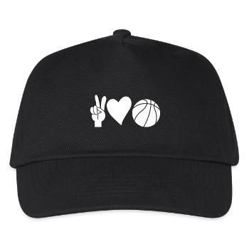 Basketballspieler Basketball - Kinder Basecap - Schwarz - Vorne