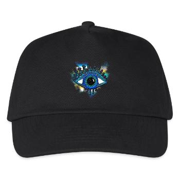 Auge, Träger des Lichtes, Symbol der Klarheit - Kinder Basecap - Schwarz - Vorne