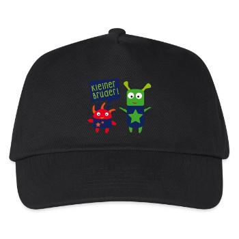 kleiner Bruder großer Bruder - Kinder Basecap - Schwarz - Vorne