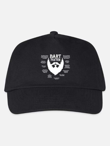 Bartfakten / Bart-Fakten (weiß) - Kinder Basecap - Schwarz