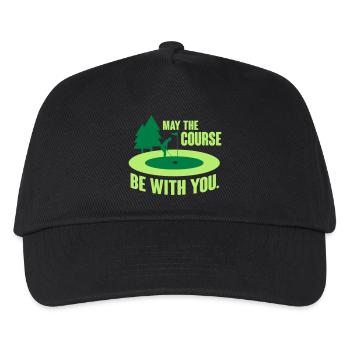 May the course be with you - golf - Kinder Basecap - Schwarz - Vorne