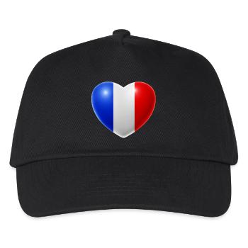 Heart (France / France) - Kids’ Baseball Cap - black - Front