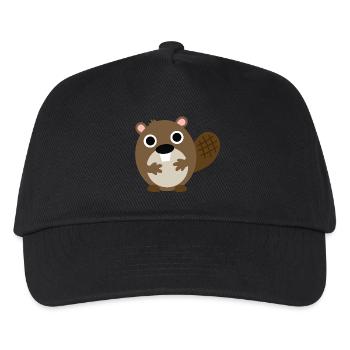 Biber - Kinder Basecap - Schwarz - Vorne
