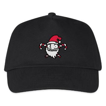 Weihnachtsmann Zuckerstange 3 - Kinder Basecap - Schwarz - Vorne