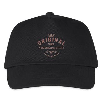 Original 100 Prozent Verwaltungsangestellter - - Kinder Basecap - Schwarz - Vorne