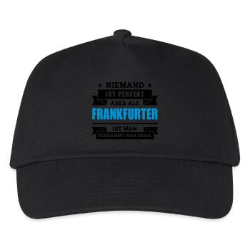 Funshirt Frankfurter - Kinder Basecap - Schwarz - Vorne