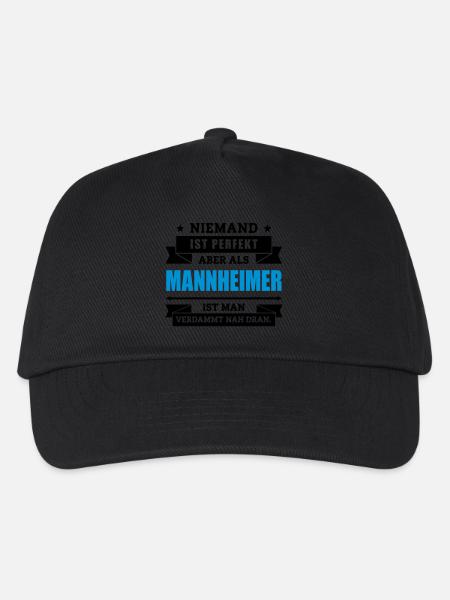 Funshirt Mannheimer - Kinder Basecap - Schwarz