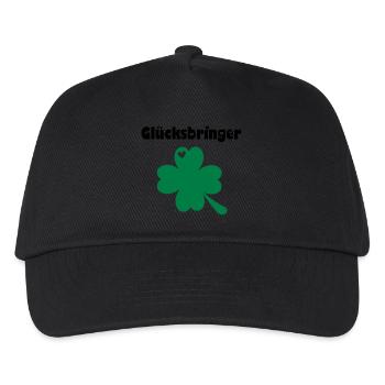 Kleeblatt - Kinder Basecap - Schwarz - Vorne