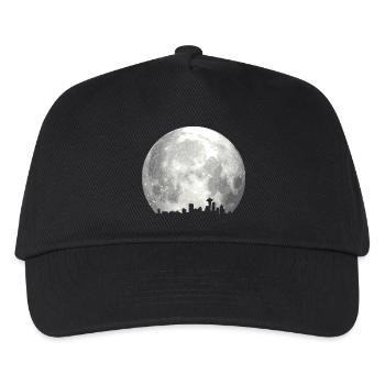 full moon skyline - Kids’ Baseball Cap - black - Front