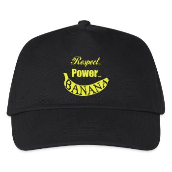 Respect, Power, Banana Tassen & Zubehör - Kinder Basecap - Schwarz - Vorne