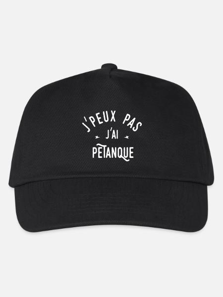 j'peux pas j'ai pétanque - Casquette de baseball Enfant - noir