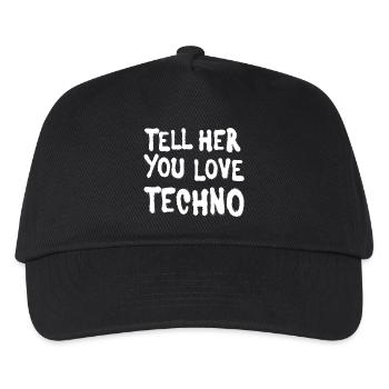 Tell her you love techno II - Kids’ Baseball Cap - black - Front