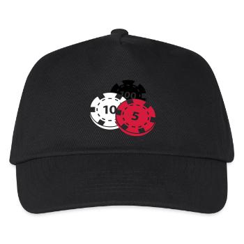 Poker chips - Kids’ Baseball Cap - black - Front